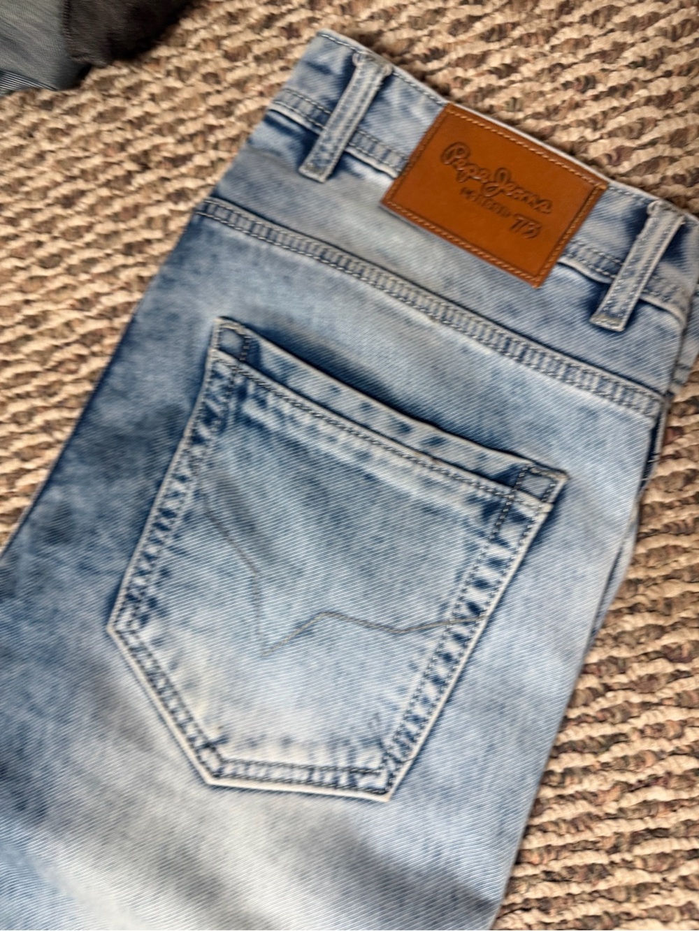 Pepe Jeans Men's Slim Straight Light Blue Denim